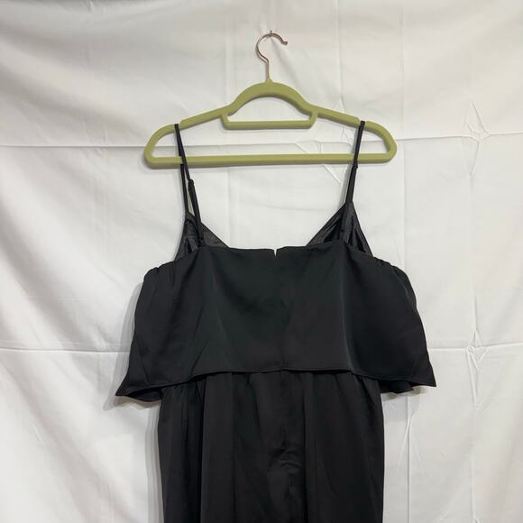 City Chic Black Baby Frill Ruched Midi Dress Sz M/18 NWT - Picture 9 of 15